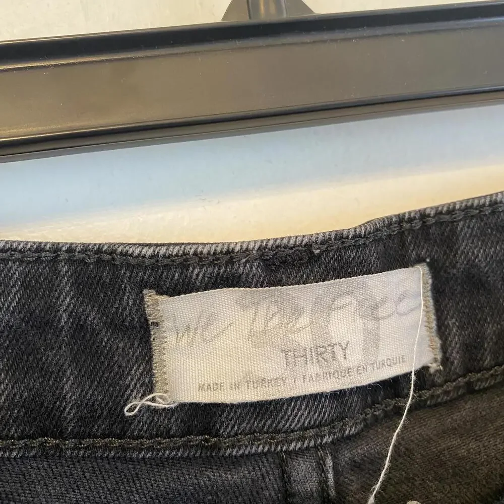 WE THE FREE black coated high rise denim skinny jeans sz 30